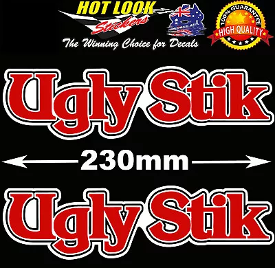 Ugly Stik Fishing Boat Stickers 4X4 Caravan Camping Tandem Trailer Fridge Kayak • $6.99