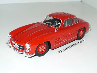 Welly Mercedes Benz 300 Sl Gull Wing Doors 1:24 Bright Red Free Ship • $39.95