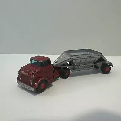 Vintage 1964 Lesney Matchbox King Size K-4 Fruehauf Hopper Train Red Semi Truck • $20