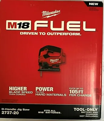 Milwaukee 2737-20 M18 FUEL Brushless Cordless D-Handle Jig Saw NEW • $127.20