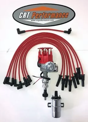 FORD 351C 351M 400 429 460 Small HEI DISTRIBUTOR RED + 45K COIL + 8MM USA WIRES  • $158.79