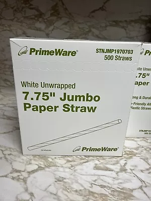 Paper Straws Jumbo 7.75” Unwrapped PrimeWare 500 Count • $14.99