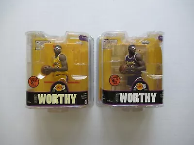 Mcfarlane Nba Legends 3 Lakers James Worthy Variant & Regular Figure Set Sealed • $99.99