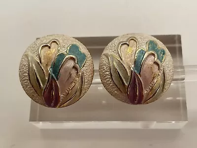 Vintage Park Lane Earrings Clip On Enamel  • $18.95