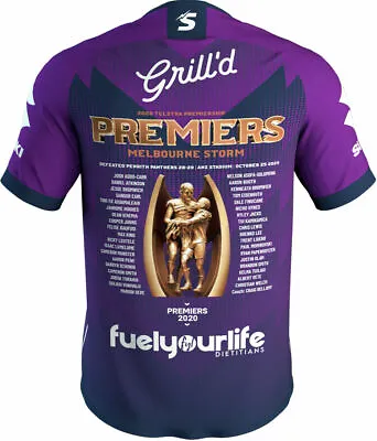 $179 • Buy Melbourne Storm 2020 Premiers Official NRL Mens ISC MEDIUM Jerseys Brand New
