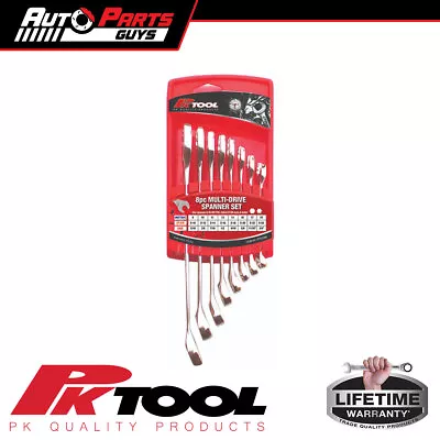 Pk Tool Spanner Set - 8pc Multi Drive 8 10 11 13 14 16 17 & 19mm • $36.99