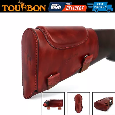 Tourbon Leather Recoil Pad Cheek Rest Rifle/Shotgun Comb Riser Stock Extension • $74.99