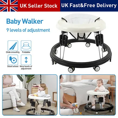 Baby Walker Activity Toddler First Step Push Along Walk Bouncer Portable Folding • £44.99