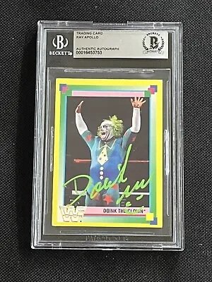 Doink The Clown 1993 Merlin Wwf Rookie Signed Autographed Card Bas Authentic • $99.95