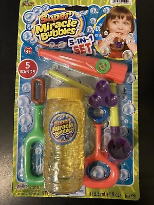 Ja-Ru Super Miracle Bubbles 5 In 1 Set • $9