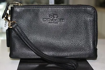 Coach Double Zip Wallet In Black • $85