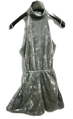 £7.90 • Buy Miss Selfridge Sleeveless Jumpsuit Softouch Velvet Feel In Silver Grey Size 10 