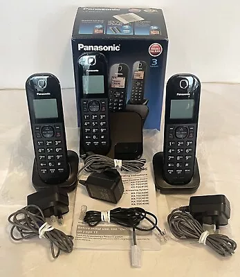 Panasonic KX-TGC413 - Digital Cordless Phone (3 X Handsets) / Fully Boxed • £39.95