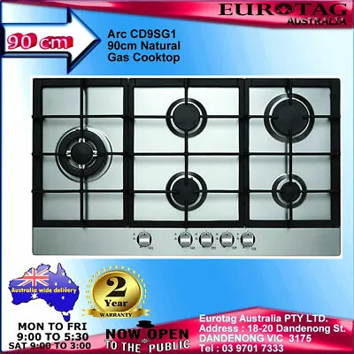 $350 • Buy Arc CD9SG1 90cm Natural Gas Cooktop– BRAND New 2 Years Warranty