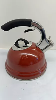 Calidad 2.5L Professional Quality Red Enamel Stainless Whistling Teapot Kettle  • $8.96