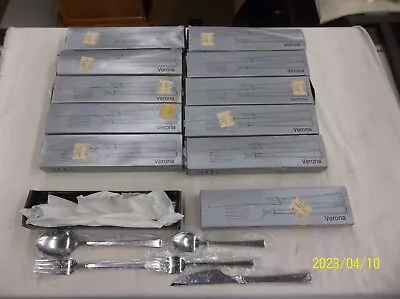 NEW - Mikasa VERONA Stainless Flatware 18-8 JAPAN Glossy - 11 SETS OF 5 • $3499