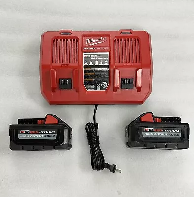 Milwaukee 48-59-1802 M18 18V Dual Bay SIMULTANEOUS RAPID Charger + (2x) XC6.0AH • $229.99