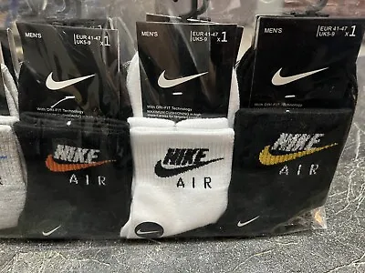 NIKE AIR Mens Quarter Socks 1-Pair US Size: 7-11 BRAND NEW • $6