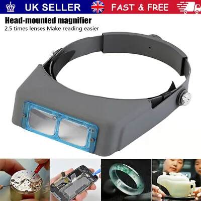 2022 Optivisor Lens Head Magnifier Glasses Magnifying Visor Glass HeadbandLenses • £18.34