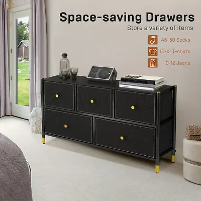 Chest Of 5 Drawers Cabinet Dresser TV Unit Wardrobe Storage Entertainment Table • $89.95