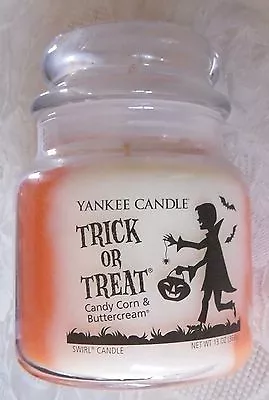 Yankee Medium Swirl  Trick Or Treat  Candy Corn & Buttercream (boy) Usa Label • £49.99