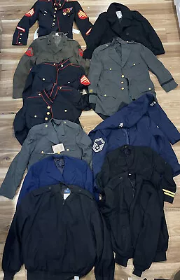 (13) Vintage US Military Dress Jacket Coat Navy Marines Air Force Mixed Lot • $99.96