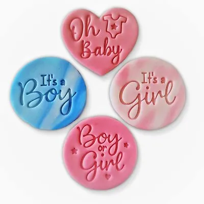 £3.90 • Buy Baby Shower Embosser Stamp For Fondant Icing Cupcake Cake Topper Decoration