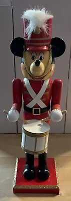 Disney Parks 2014 Wooden Nutcracker Mickey Mouse Tin Soldier Drummer Limited • $140