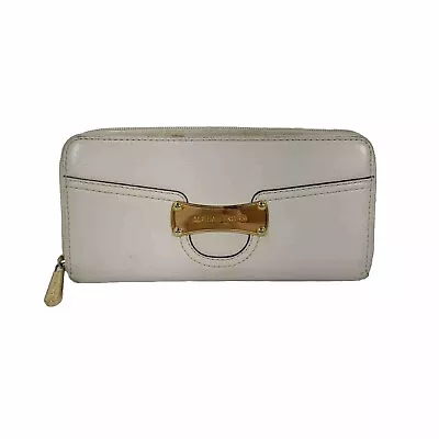 Michael Kors Saratoga Continental Long Ivory Wallet With Gold Tone Hardware • $23.99