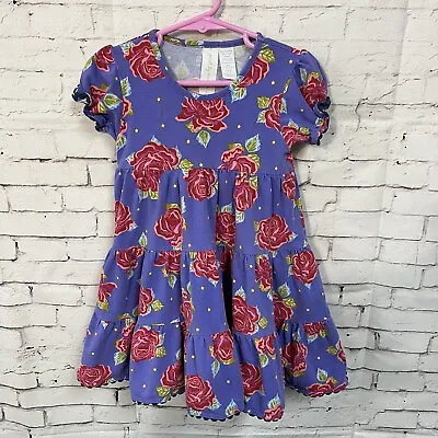 Matilda Jane Paint By Numbers American Beauty Dress Girls Size 2 2T Floral Blue • $19