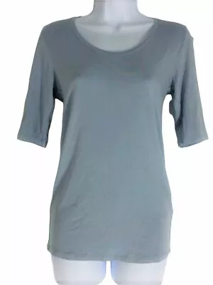 $100 Majestic Paris Women's Blue Scoop-Neck Short-Sleeve Jersey Shirt Size 2 • $32.38