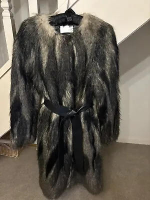 H&M Stunning Faux Fur Sz S Studio Conscious  Collection Unworn NWT • £39