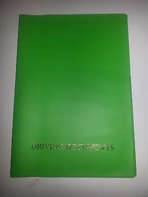 A5 Lime Green Car Document Holder Holder With Card Pocket • £4.20