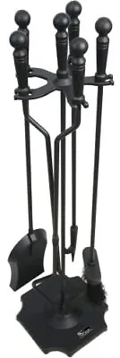 $57.82 • Buy VODA Fireplace Tools Set 5 Pieces 31.5In Cast Iron Indoor Fireside Accessorie...
