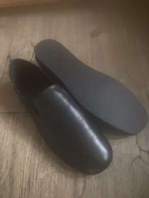 Cos Black Soft Leather Slip On Shoes  Size 10 Euro 44 • £29