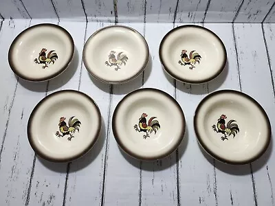 Metlox Poppytrail Red Rooster  Dessert /Sauce Bowl Set Of 6 6” • $19.99