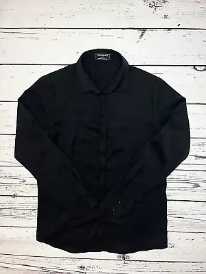 Yves Saint Laurent YSL Women’s Black Button - Up Shirt Size Small UK 8 (36) • £39.99