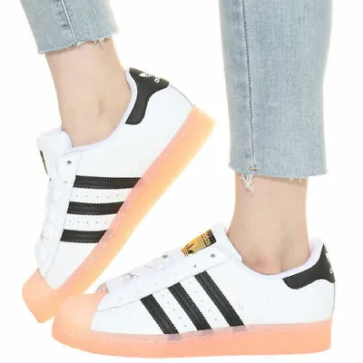 Adidas Originals Superstar Women's Size 7.5 White Black Clear Coral GOLD FW3553  • $44.99