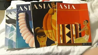 Lot Of 4 Vintage (1930-1931) ASIA Magazines W/ ART DECO Covers By FRANK McINTOSH • $20