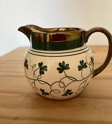 Vintage Wade Harvest Ware Jug / Creamer. Cream Coloured With Shamrocks 1950s • £3.25