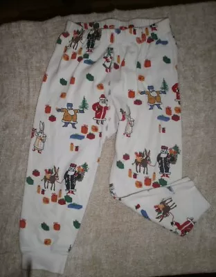 $10.99 • Buy Hanna Andersson Girls Boys 90 3T Pajama Pants Long John CHRISTMAS SANTA Bottoms