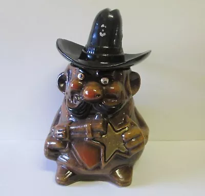 1960's California Originals Vintage Sheriff Cookie Jar Black Hat No Hole • $23.55