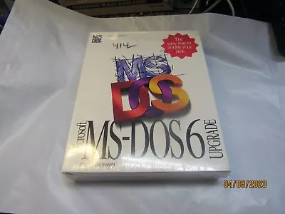 Microsoft MS-DOS 6 Upgrade Operating System New Old Stock Factory Sealed 1993 • $59.95
