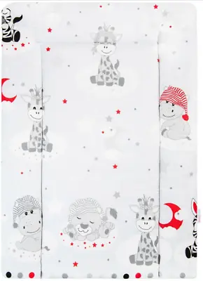 BABY 100% COTTON CHANGING MAT CHILD TODDLER NURSERY FOR UNIT Sweet Animals Grey • £11.99