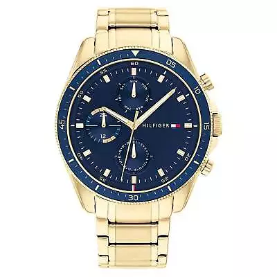 Tommy Hilfiger Gold Steel Men's Multi-function Watch - 1791834 • $299