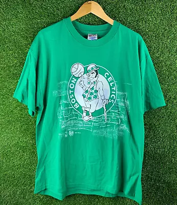 Vintage Boston Celtics Shirt Mens XL 90s NBA Single Stitch • $34.95