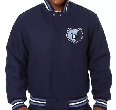 Letterman Memphis Grizzlies Navy Blue Varsity Jacket • $109