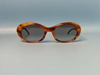 Vintage Metzler Blond Tortoise Oval Acetate Sunglasses Made Germany 50/20 #247 • $38