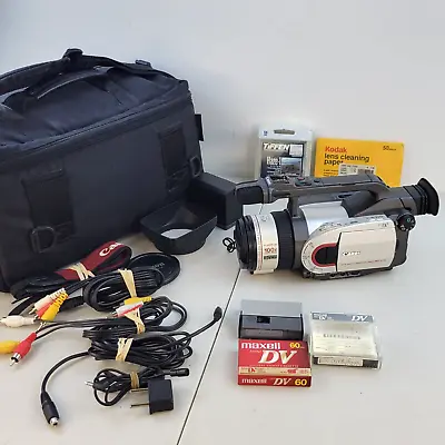 Canon DM-GL1A Mini DV 3CCD Digital Video Camcorder Remote Case Tapes *Untested • $179.99