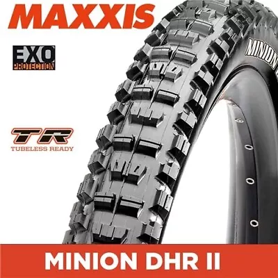 Maxxis Minion DHR II EXO TR Foldable Tyre - Black • $79
